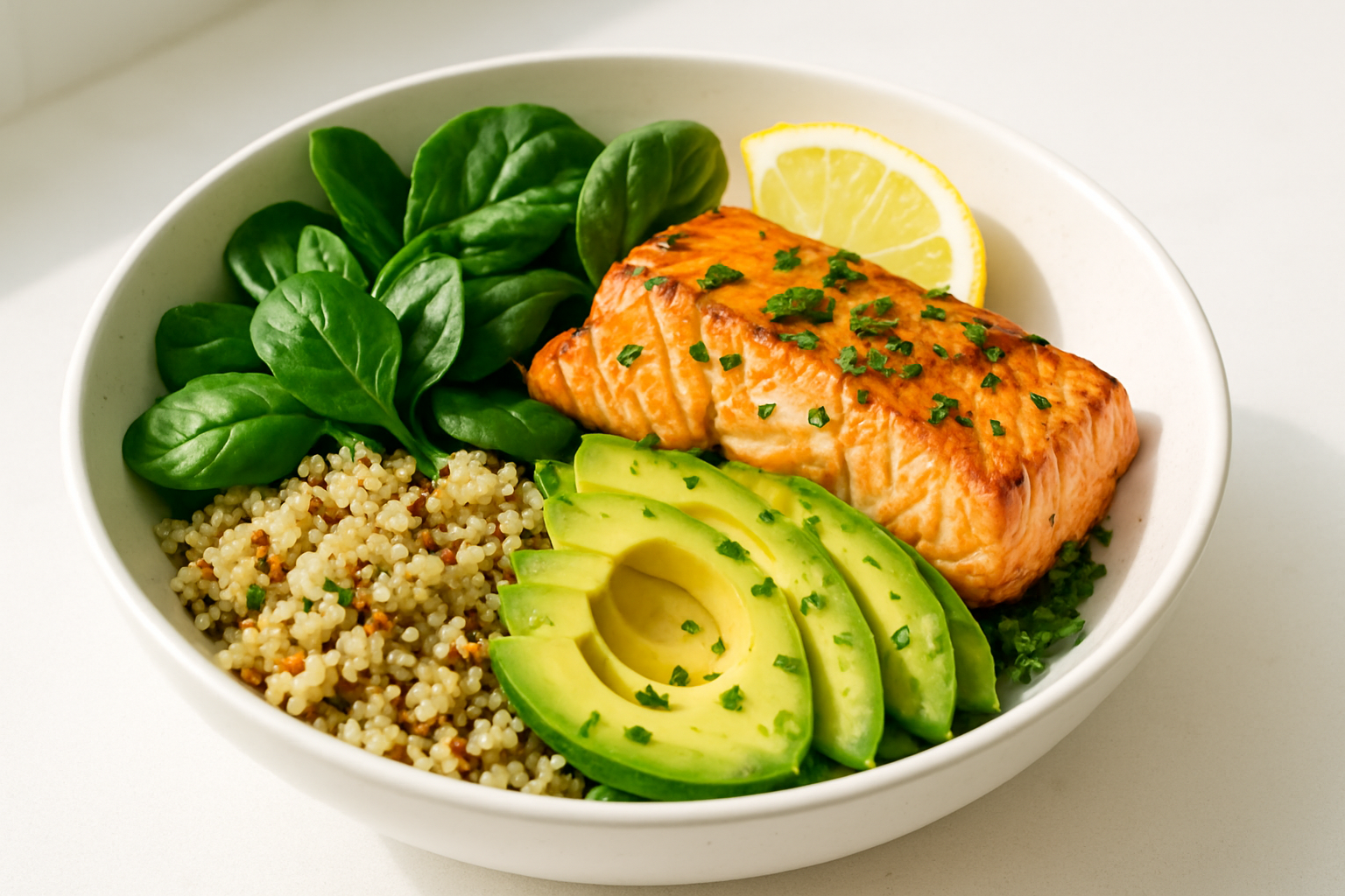 Salmon & Spinach Quinoa Bowl – Omega-3 Rich Joint Booster